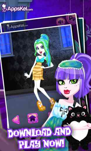 Monster Girls Pajama Sleepover Dress Up : PJ Party Games for Kids Free 4