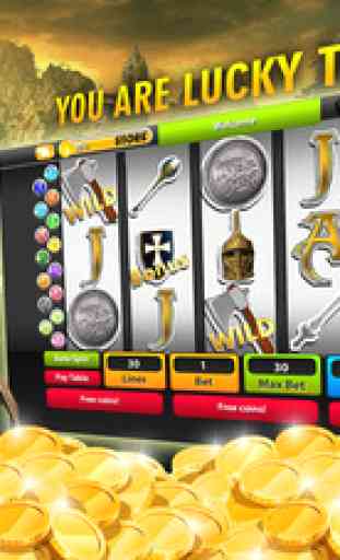 Medieval slot machine-Ancient casino war spins 2