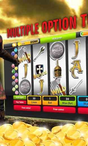 Medieval slot machine-Ancient casino war spins 3