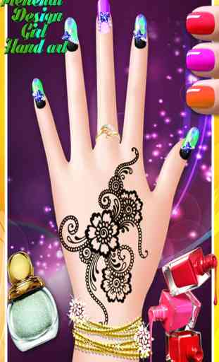 Mehndi Design - Hand Art and beauty salon games for girls 1