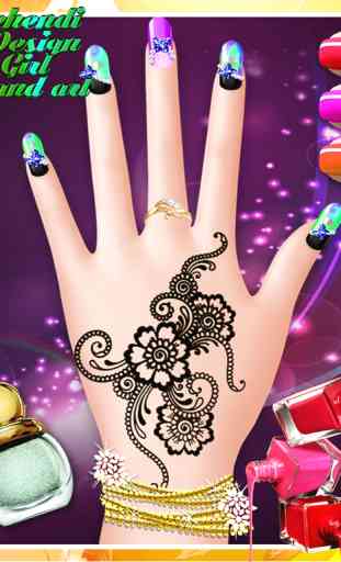 Mehndi Design - Hand Art and beauty salon games for girls 4