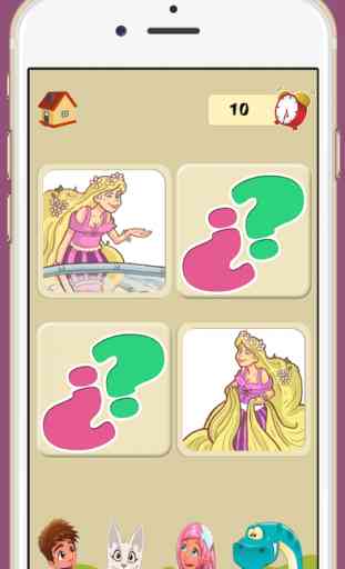 Memory game for girls: princess Rapunzel: learning game for girls 1