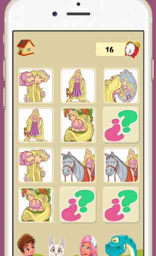Memory game for girls: princess Rapunzel: learning game for girls 2