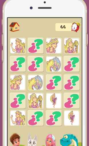 Memory game for girls: princess Rapunzel: learning game for girls 3