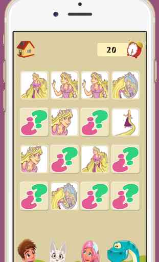 Memory game for girls: princess Rapunzel: learning game for girls 4