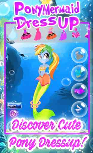 Mermaid Pony Dress Up Games for My Little Girls 3