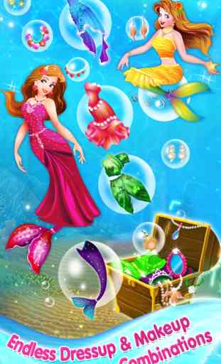 Mermaid Princess Makeover -  Dress Up, Makeup & eCard Maker Game 2