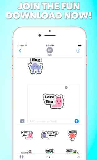Mini Monster Text Emoji Stickers For iMessage 3