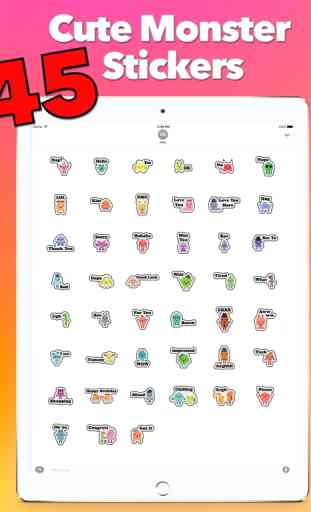 Mini Monster Text Emoji Stickers For iMessage 4