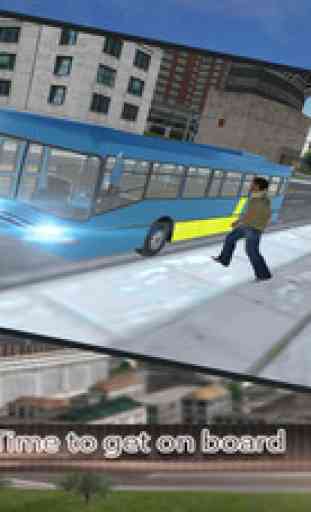 Modern city bus driver 3d : free simulation game 2