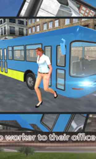 Modern city bus driver 3d : free simulation game 4
