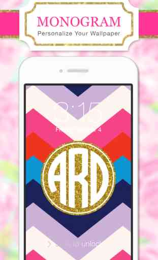 Monogram Lite - Wallpaper & Backgrounds Maker HD with Glitter themes free 1