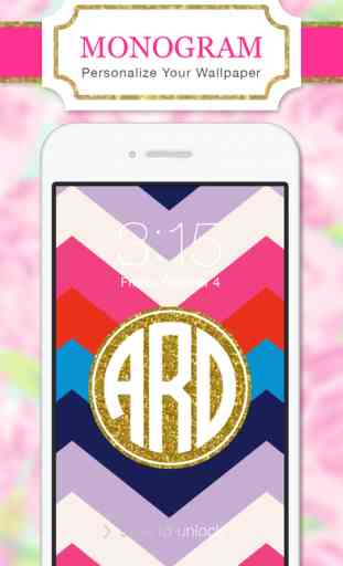 Monogram - Wallpaper & Backgrounds Maker HD DIY with Glitter Themes 1