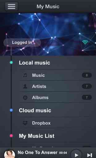 Music Drop 'n Play for Dropbox Music and Audio Stream player 1
