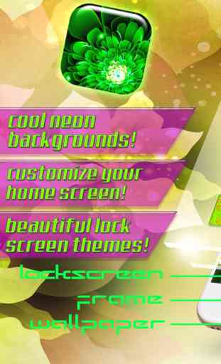 Neon Flower Wallpaper.s Collection – Glow.ing Background and Custom Lock Screen Themes 1