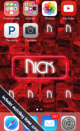 Neon Monogram FREE - Designer Wallpaper, Icon Skin Monograms and Customized Backgrounds 4
