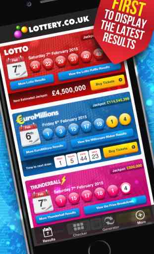 National Lottery Results 1