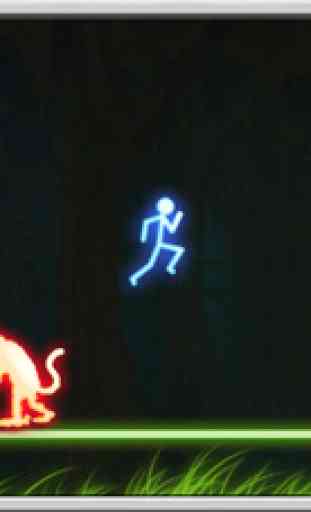 Neon Man Jumping 3