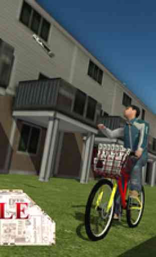 Newspaper Delivery Boy & bike ride game 1