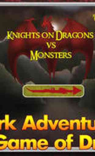 Nimble Fantasy Knight on Dragon vs Evil Monster - Kingdom of Dark Throne Summoner - iPhone/iPad Edition Game 2
