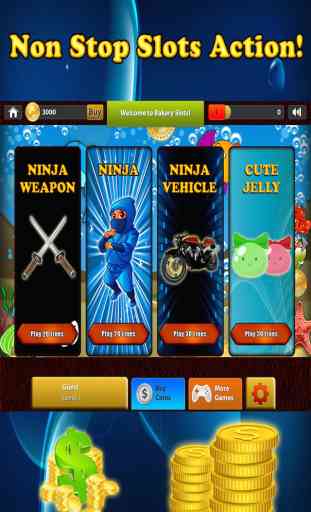 Ninja Slots XP - Clumsy Fight in Vegas Casino Shadow HD Free 4
