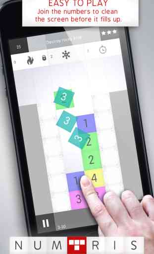 Numtris: best addicting logic number game with cool multiplayer split screen mode to play between two good friends. Including simple but challenging numeric puzzle mini games to improve your math skills. Free! 1