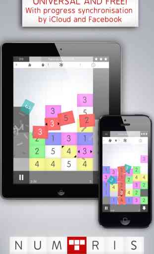Numtris: best addicting logic number game with cool multiplayer split screen mode to play between two good friends. Including simple but challenging numeric puzzle mini games to improve your math skills. Free! 2