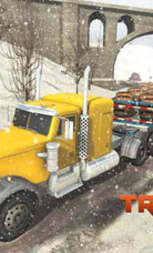 Off-Road Snow Hill Truck 3D - 18 Wheeler Transporter Trailer Simulation 1