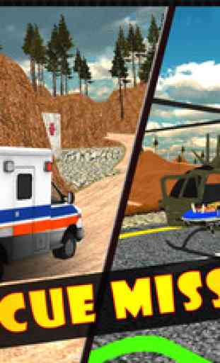 Offroad air ambulance duty simulator 2016- Best driving required for injured real paramedic help 3