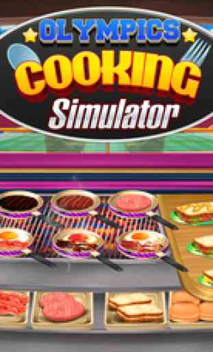 Olympics Cooking Cafe-teria World's Master Burger Chef Food Court Hamburger Fever games 4