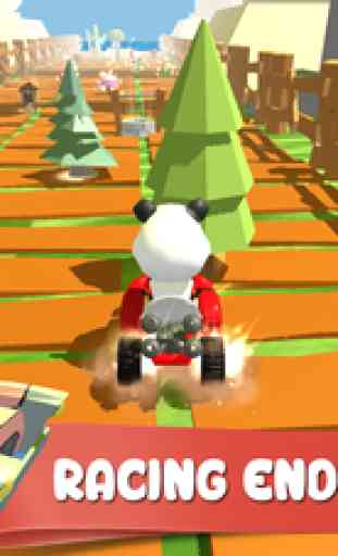 Panda Brakes: Cartoon of puppy racing and running downhill for kids game 3