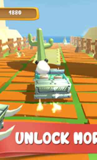Panda Brakes: Cartoon of puppy racing and running downhill for kids game 4