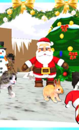 Pet Simulator 3D - Cute Cat and Little Dog Christmas Game to Play in Home Lawn with Santa 1