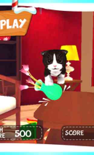 Pet Simulator 3D - Cute Cat and Little Dog Christmas Game to Play in Home Lawn with Santa 4