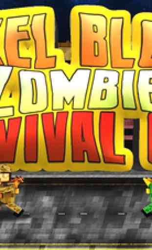 Pixel Block Zombies Survival City War - Endless Highway Shooting Voxel Game FREE 1