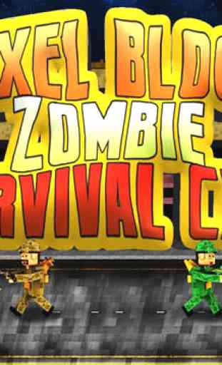 Pixel Block Zombies Survival City War - Endless Highway Shooting Voxel Game FREE 3