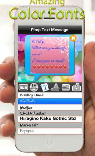 Pimp Bubble Message Free - Amazing Pink Colorful EMoji Messages 1