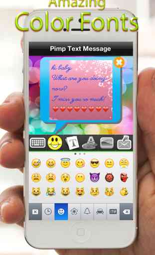 Pimp Bubble Message Free - Amazing Pink Colorful EMoji Messages 3
