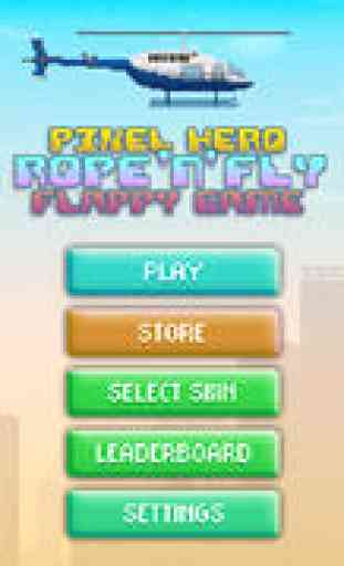 Pixel Hero Rope'N'Fly - Flappy Game 1