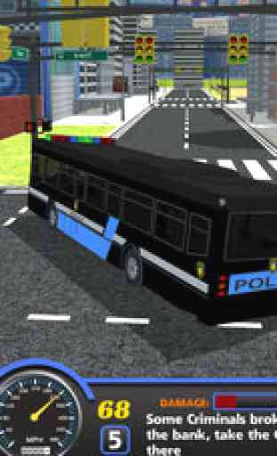 Police Bus Staff Duty Transport 3D - New York City Police Department Pick & Drop Simulator 3