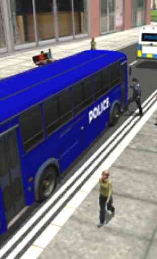 Police City Bus Staff Duty Simulator 2016 3D - London Anicent City Police Department Pick & Drop 2