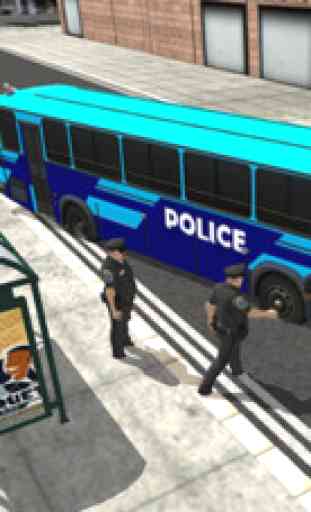 Police City Bus Staff Duty Simulator 2016 3D - London Anicent City Police Department Pick & Drop 3