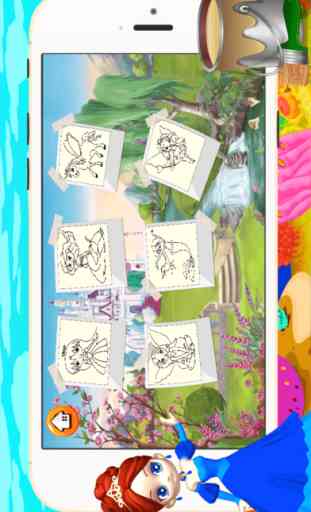 Princess Girl Coloring Book - All In 1 Fairy Tail Draw, Paint And Color Games HD For Good Kid 3