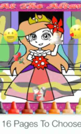 Princess Wedding Coloring World -  My Paint, Color and Draw Frozen Fairy Tail Magic For Girls FREE 2