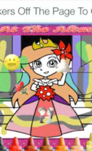 Princess Wedding Coloring World -  My Paint, Color and Draw Frozen Fairy Tail Magic For Girls FREE 3