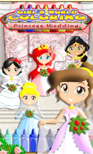 Princess Wedding Coloring World -  My Paint, Color and Draw Frozen Fairy Tail Magic For Girls FREE 4