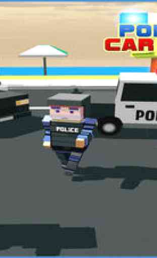 Police Cube Car Craft Sim 3D - Blocky Racing Roads Fever 1