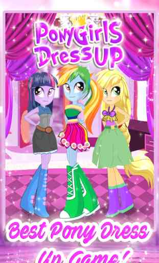 Pony Girl Dress Games for My Little Equestria Kids 1