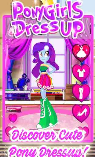 Pony Girl Dress Games for My Little Equestria Kids 3