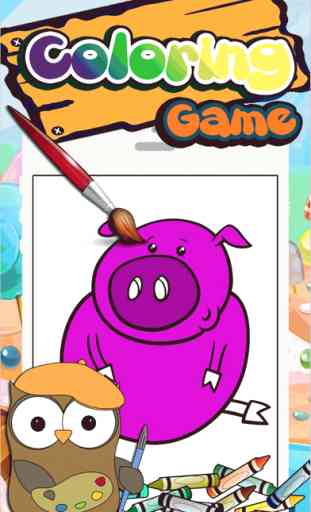 Preeschool Coloring Free Happy Pig 1